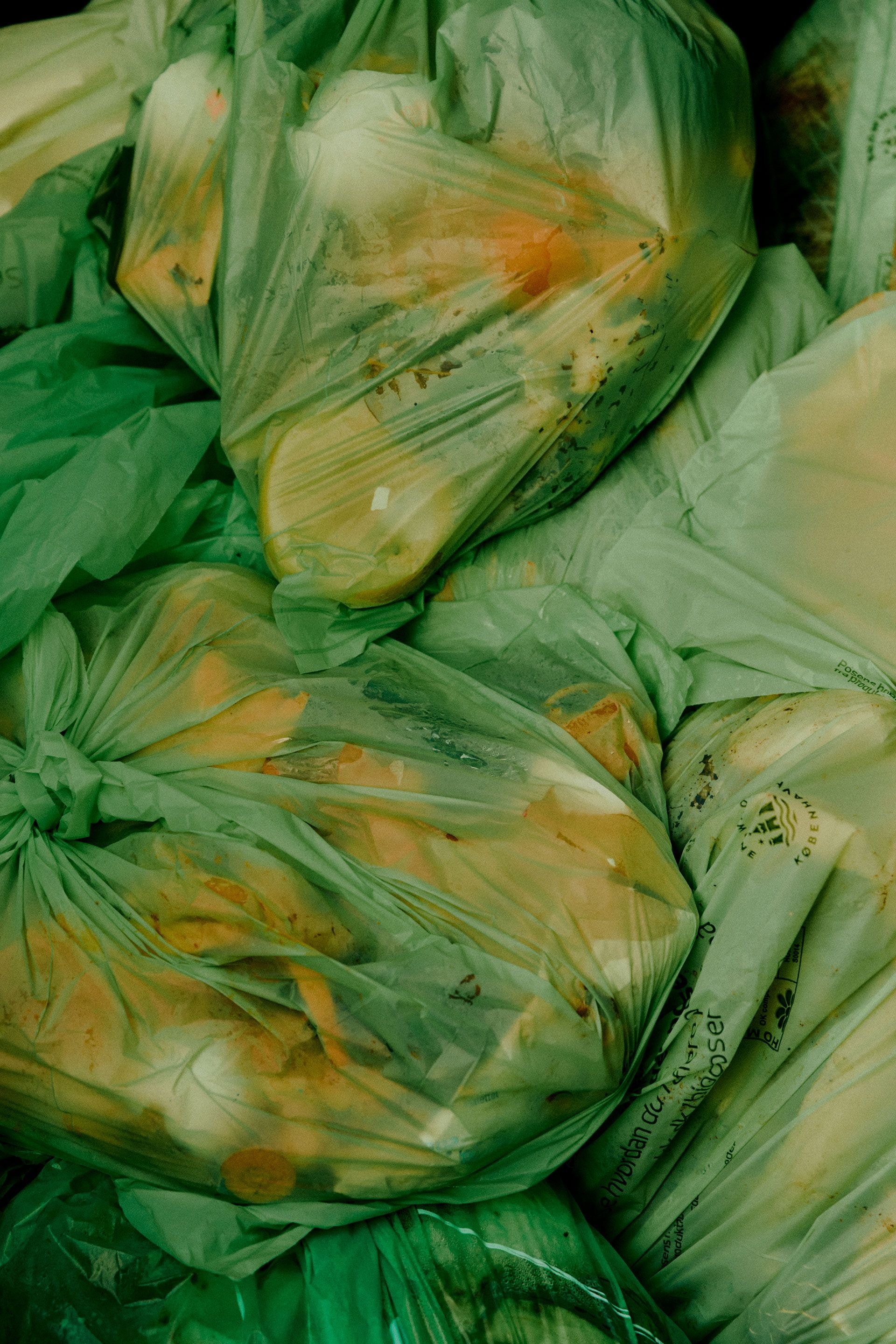 Biobag waste close up